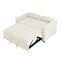 Causeuse-canapé moderne en velours avec lit escamotable, convertible 3 en 1 pour salon canapé-lit