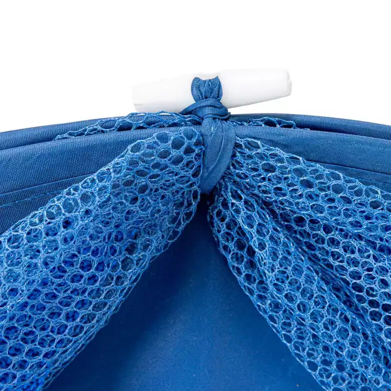 Panier à linge escamotable en maille, cadre en acier à ressort, doublure en maille pour circulation d'air, grande capacité, installation facile, rangement compact