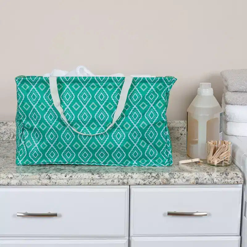 Sac fourre-tout utilitaire en toile avec poignées, fourre-tout Krush rectangulaire, doublure en vinyle résistante à l'eau, grande capacité, durable et polyvalent
