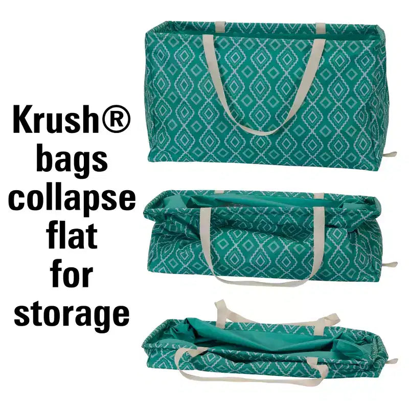 Sac fourre-tout utilitaire en toile avec poignées, fourre-tout Krush rectangulaire, doublure en vinyle résistante à l'eau, grande capacité, durable et polyvalent
