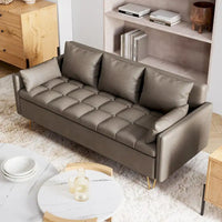 Canapé en cuir 3 places GIMMYFIVE avec coussin, canapé pour salon