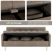 Canapé en cuir 3 places GIMMYFIVE avec coussin, canapé pour salon