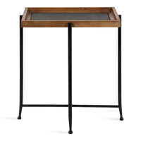 Table d'appoint en bois et fer Macabe Kate and Laurel - 19.75x13.5x23.25