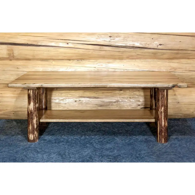 Table basse Montana Woodworks collection Glacier Country avec étagère, finition teintée et laquée