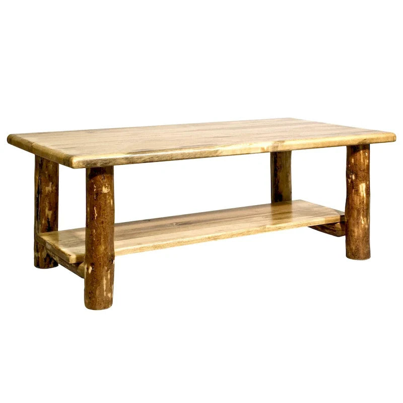 Table basse Montana Woodworks collection Glacier Country avec étagère, finition teintée et laquée