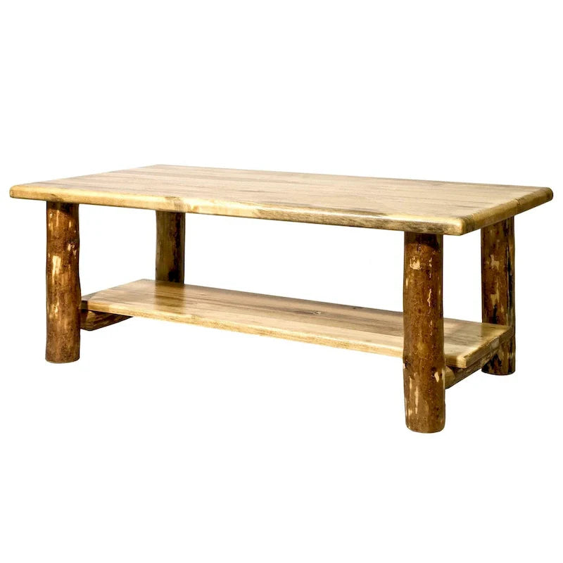 Table basse Montana Woodworks collection Glacier Country avec étagère, finition teintée et laquée