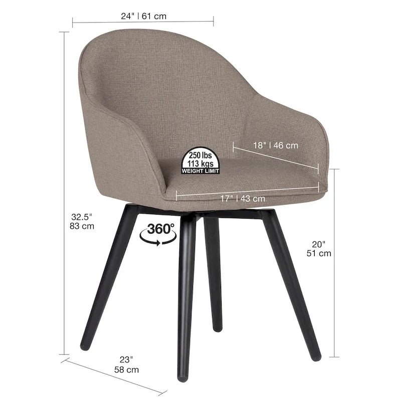 Studio Designs Home Dome - Fauteuil pivotant à accoudoirs