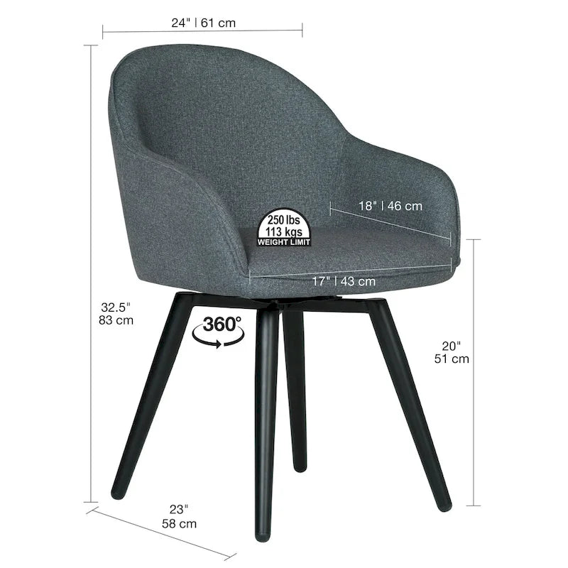 Studio Designs Home Dome - Fauteuil pivotant à accoudoirs