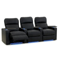 Ensemble de sièges home cinéma en cuir électrique Octane Turbo XL700 (rangée de 3)