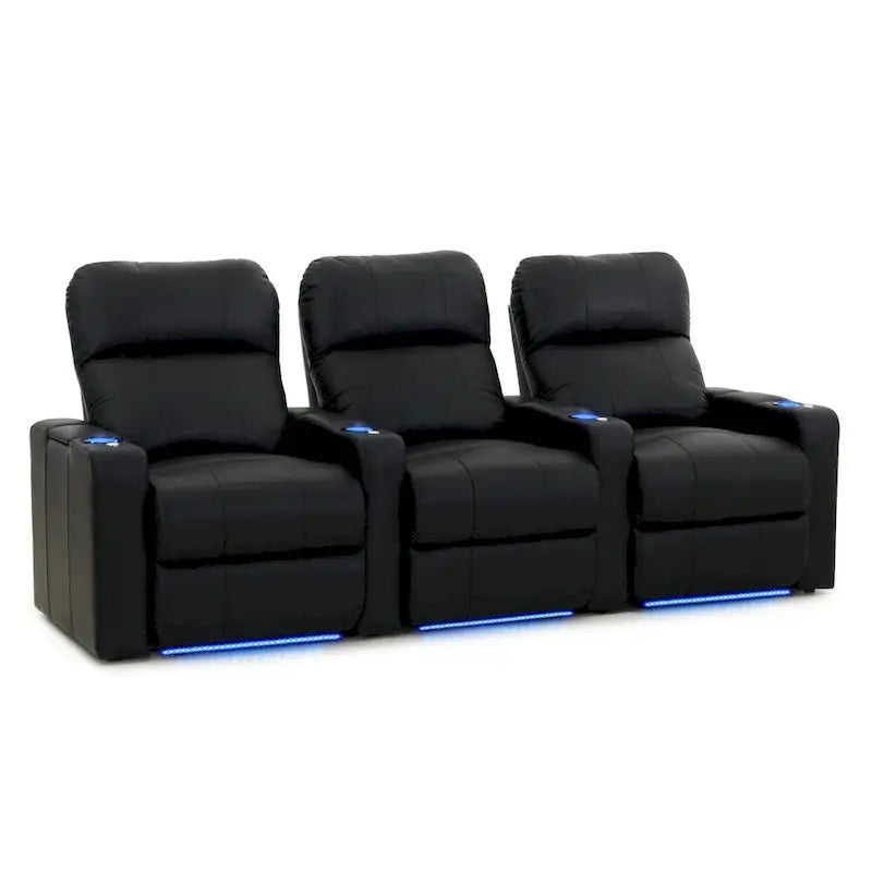 Ensemble de sièges home cinéma en cuir électrique Octane Turbo XL700 (rangée de 3)