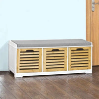 Banc de rangement avec 3 tiroirs - 35 P x 105 L x 43 H cm
