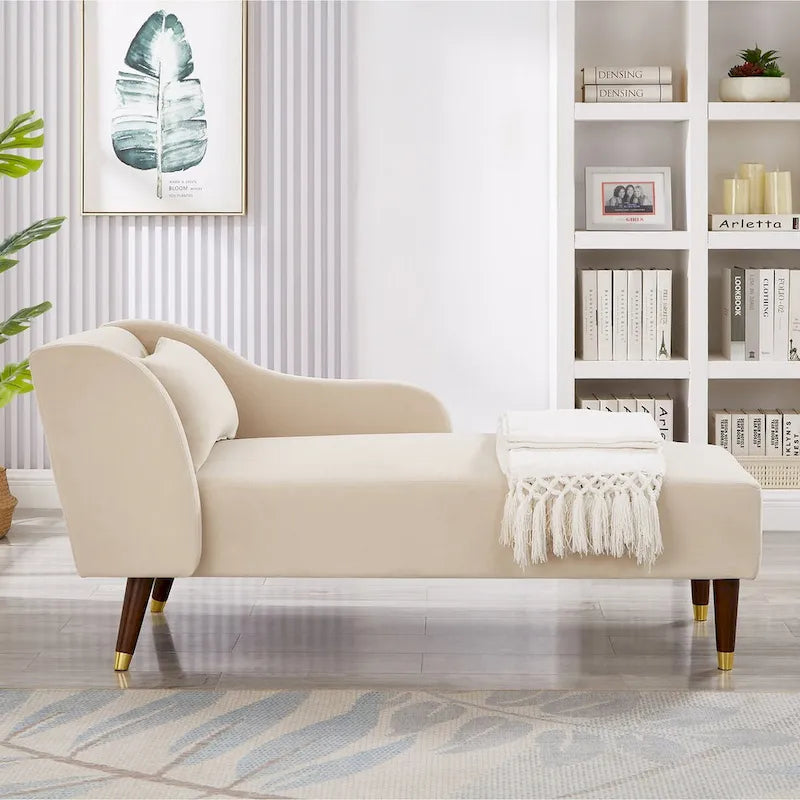 Méridienne moderne en velours
