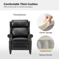 Lot de 2 Fauteuils Inclinables Modernes Noemon en Cuir Véritable avec Clous Décoratifs par HULALA HOME
