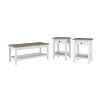 Table basse et tables d'appoint de la collection Mayfield Farmhouse de Bush Furniture