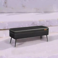 Banc coffre de rangement, Banc de lit ou d'entrée, Banc de rangement avec charnières de sécurité, Supporte 300 kg