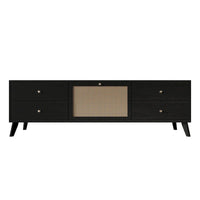 Meuble TV console moderne du milieu du siècle CraftPorch, noir