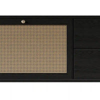Meuble TV console moderne du milieu du siècle CraftPorch, noir