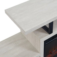 Meuble TV en bois classique avec cheminée électrique pour téléviseur jusqu'à 5 pouces