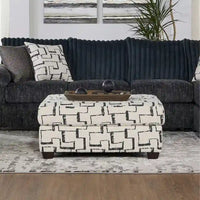 Roundhill Furniture Nason Canapé sectionnel à méridienne en velours côtelé à grosses côtes avec fauteuil et ottoman