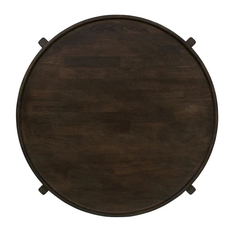Table basse ronde Mavis marron foncé