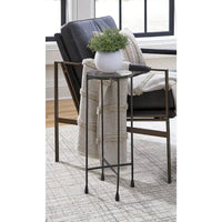 Table d'appoint transparente/noire Newgoren Signature Design by Ashley - 11L x 11P x 24H