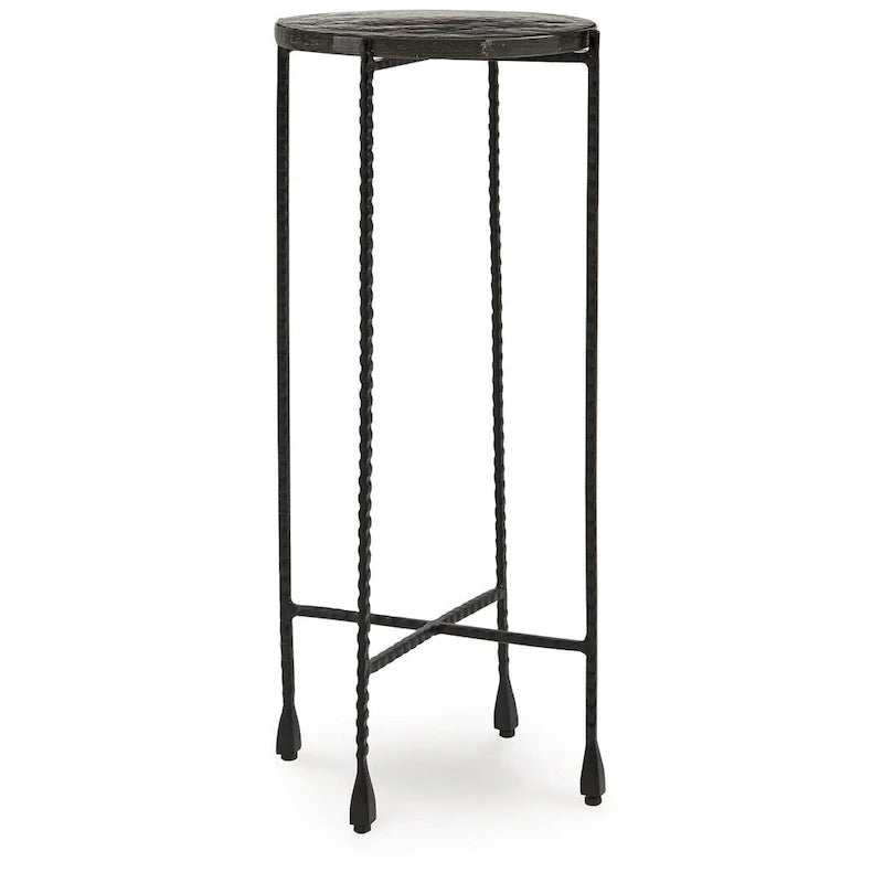 Table d'appoint transparente/noire Newgoren Signature Design by Ashley - 11L x 11P x 24H