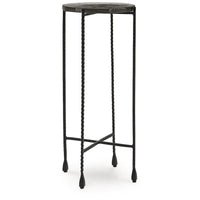 Table d'appoint transparente/noire Newgoren Signature Design by Ashley - 11L x 11P x 24H