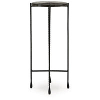 Table d'appoint transparente/noire Newgoren Signature Design by Ashley - 11L x 11P x 24H