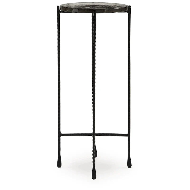 Table d'appoint transparente/noire Newgoren Signature Design by Ashley - 11L x 11P x 24H
