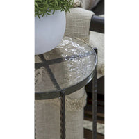 Table d'appoint transparente/noire Newgoren Signature Design by Ashley - 11L x 11P x 24H