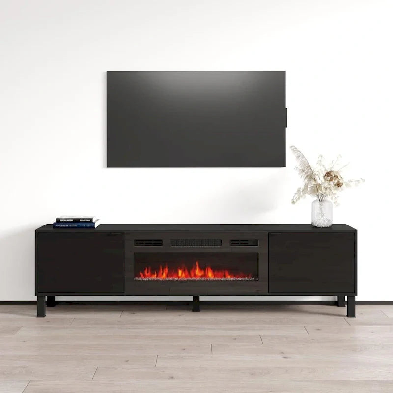 Meuble TV cheminée Rustico BL-01