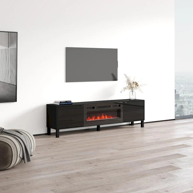 Meuble TV cheminée Rustico BL-01