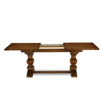 Ensemble de salle à manger 11 pièces East West Furniture - une table à manger et 10 chaises en tissu lin sable clair (options de finition)