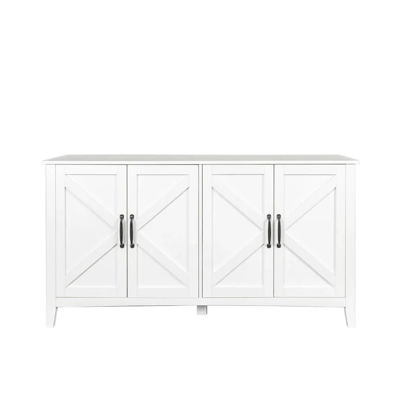 Armoire de rangement sur pied de 59 po avec 4 portes buffet