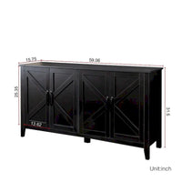 Buffet/Vaisselier autoportant de 59 po avec 4 portes