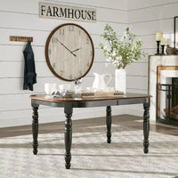 Table à manger bicolore antique champêtre Mackenzie par iNSPIRE Q Classic