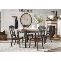 Table à manger bicolore antique champêtre Mackenzie par iNSPIRE Q Classic