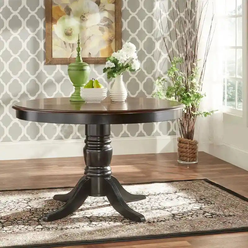 Table à manger bicolore antique champêtre Mackenzie par iNSPIRE Q Classic