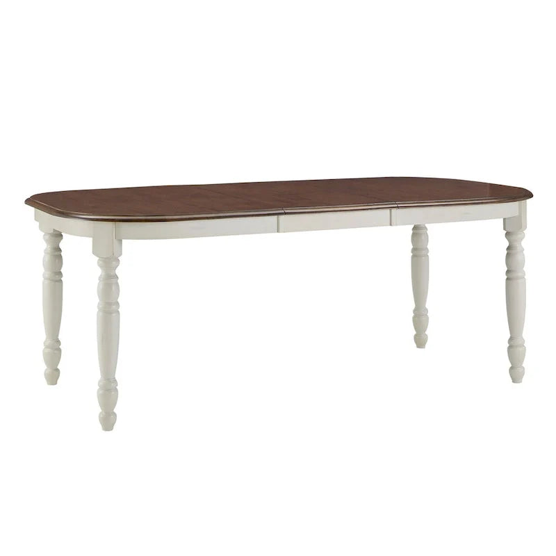 Table à manger bicolore antique champêtre Mackenzie par iNSPIRE Q Classic