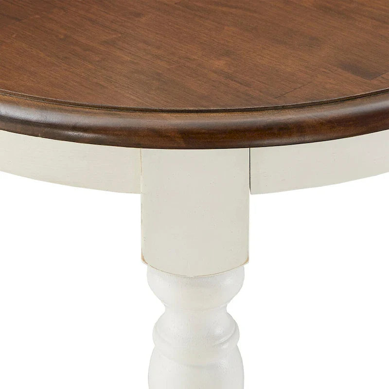 Table à manger bicolore antique champêtre Mackenzie par iNSPIRE Q Classic