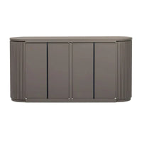 Meuble de rangement vertical rayé avec poignées métalliques, réglable, adapté au bureau, à l'entrée et au salon