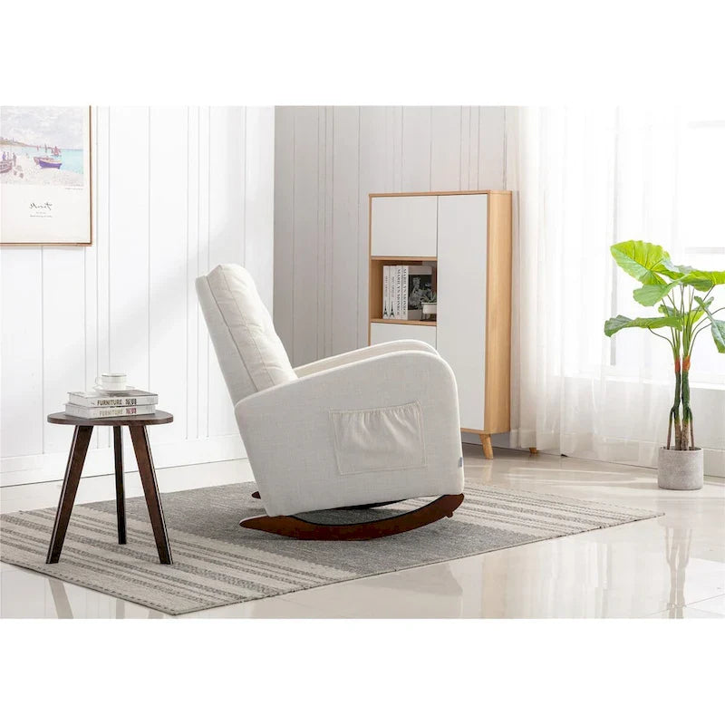 Chaise berçante à dossier haut pour chambre d'enfant, fauteuil à assise rembourrée