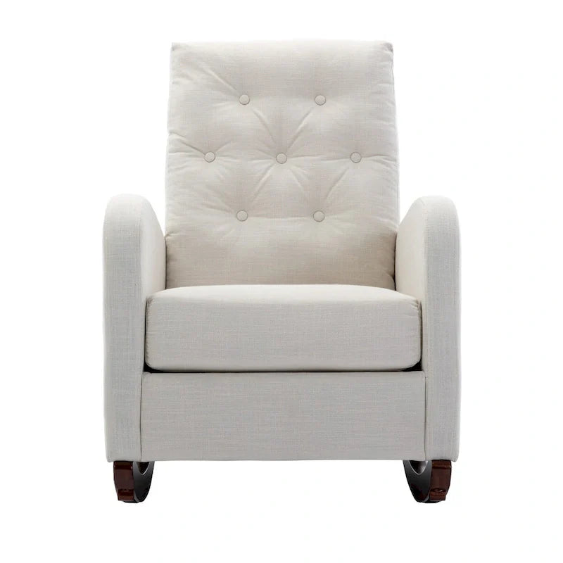 Chaise berçante à dossier haut pour chambre d'enfant, fauteuil à assise rembourrée