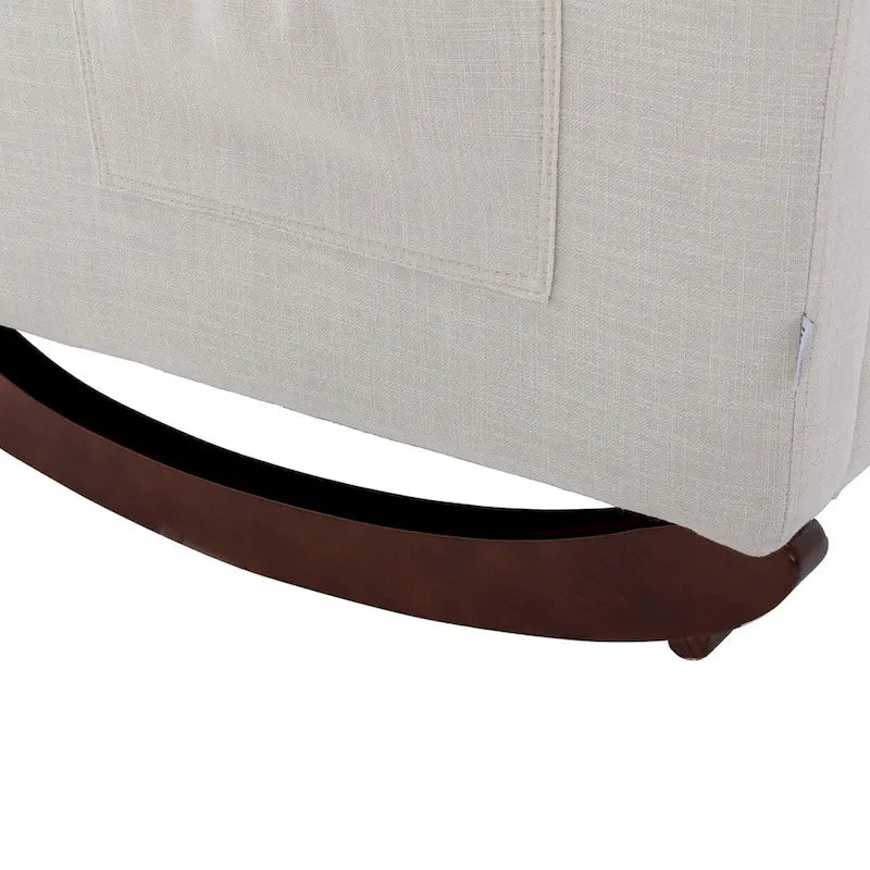 Chaise berçante à dossier haut pour chambre d'enfant, fauteuil à assise rembourrée