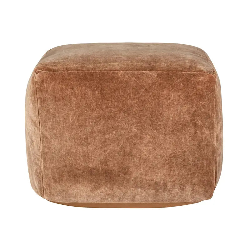 Villa by Classic Home Heirloom pouf en velours de 18 po