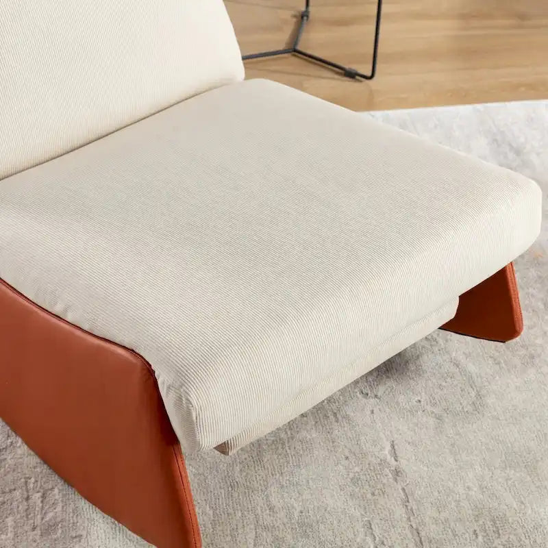 Chaise berçante inclinable moderne, fauteuil berçant confortable pour chambre de bébé avec repose-pieds, fauteuil de lecture d'appoint, fauteuil de détente rembourré