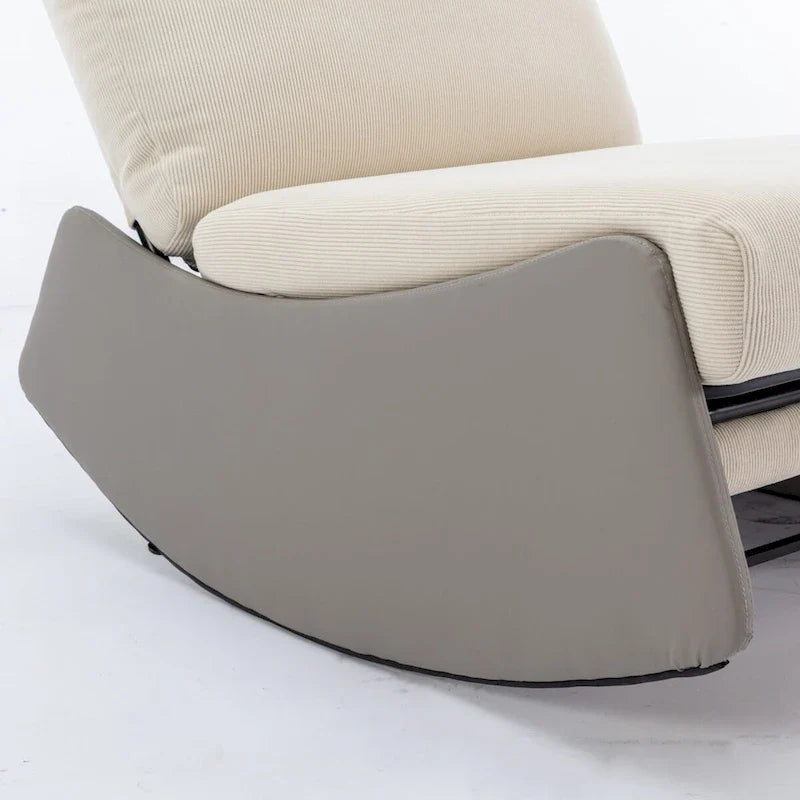 Chaise berçante inclinable moderne, fauteuil berçant confortable pour chambre de bébé avec repose-pieds, fauteuil de lecture d'appoint, fauteuil de détente rembourré