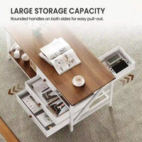 Table basse avec 4 tiroirs de rangement - 19,7 P x 43,3 L x 19,5 H