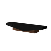 Meuble TV, Meuble multimédia noir et blanc avec 2 tiroirs - 78,7W