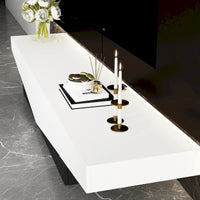 Meuble TV, Meuble multimédia noir et blanc avec 2 tiroirs - 78,7W